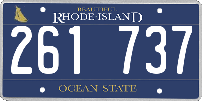 RI license plate 261737
