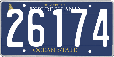 RI license plate 26174