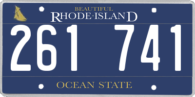 RI license plate 261741