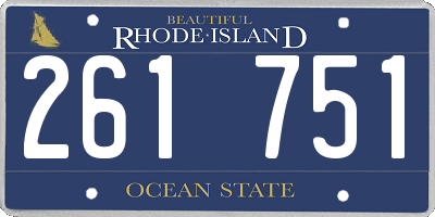 RI license plate 261751