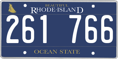 RI license plate 261766