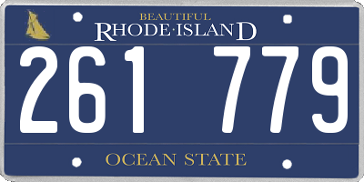 RI license plate 261779