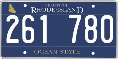 RI license plate 261780