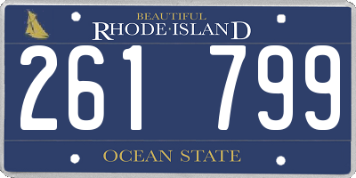 RI license plate 261799