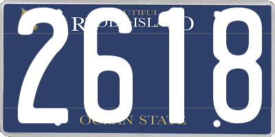 RI license plate 2618