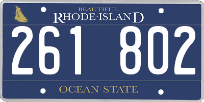 RI license plate 261802