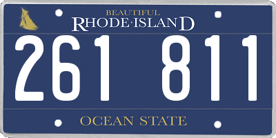 RI license plate 261811
