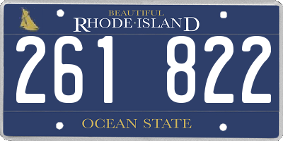 RI license plate 261822