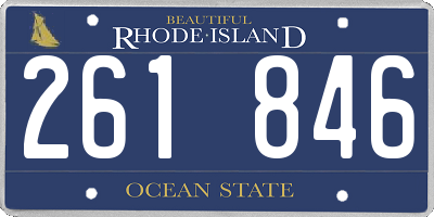 RI license plate 261846