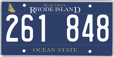RI license plate 261848