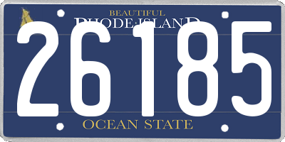 RI license plate 26185
