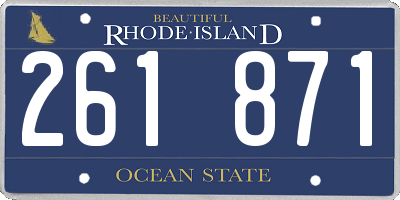 RI license plate 261871