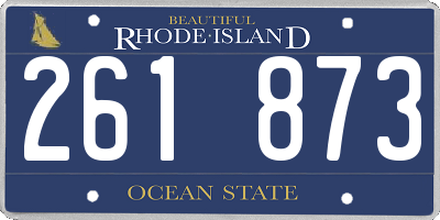 RI license plate 261873
