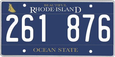 RI license plate 261876