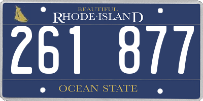 RI license plate 261877
