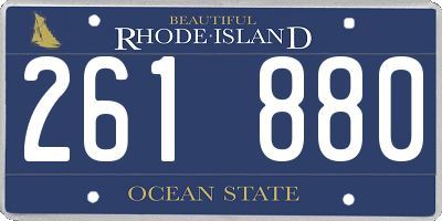 RI license plate 261880