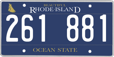 RI license plate 261881