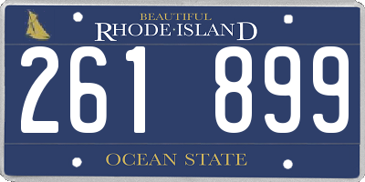 RI license plate 261899
