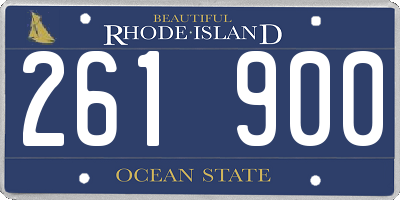 RI license plate 261900