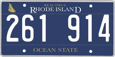RI license plate 261914