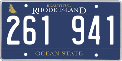RI license plate 261941