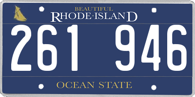 RI license plate 261946