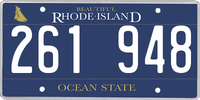 RI license plate 261948