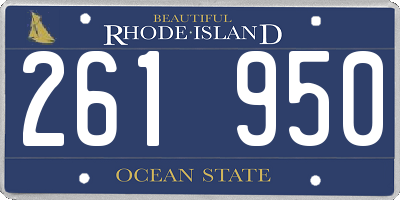 RI license plate 261950