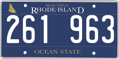 RI license plate 261963