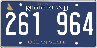 RI license plate 261964