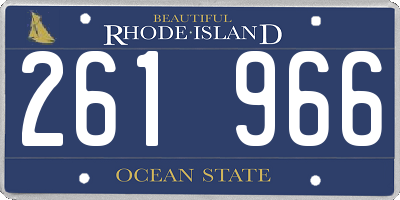RI license plate 261966