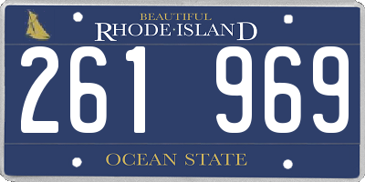 RI license plate 261969