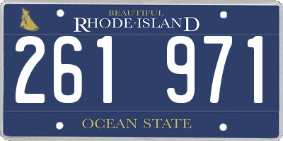 RI license plate 261971