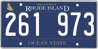 RI license plate 261973