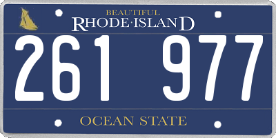 RI license plate 261977