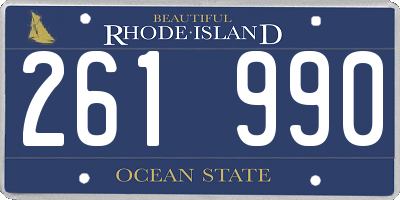 RI license plate 261990