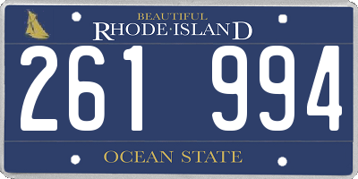 RI license plate 261994