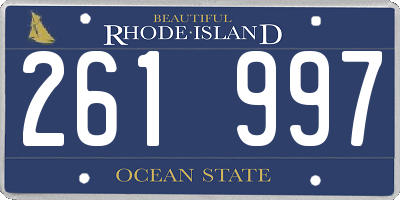 RI license plate 261997