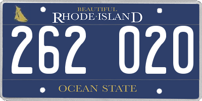 RI license plate 262020