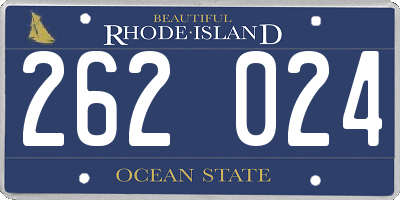 RI license plate 262024