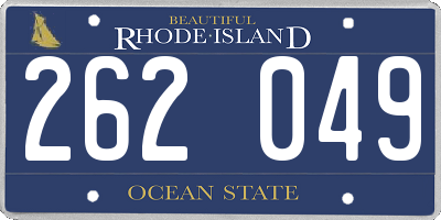 RI license plate 262049