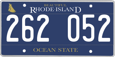 RI license plate 262052