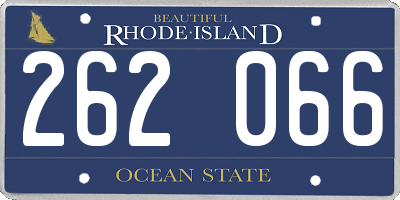 RI license plate 262066