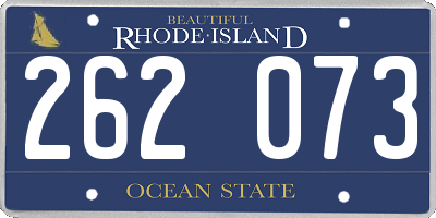 RI license plate 262073