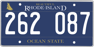 RI license plate 262087