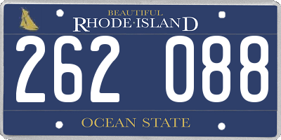RI license plate 262088