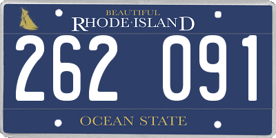 RI license plate 262091
