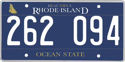 RI license plate 262094