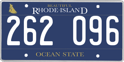 RI license plate 262096