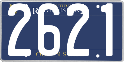 RI license plate 2621